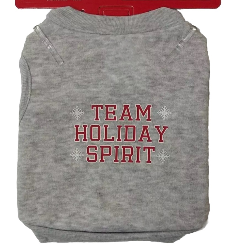 Wondershop Family Matching Cat “Team Holiday Spirit” Gray Pajamas Sweatshirt NEW